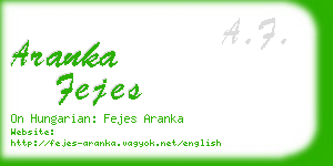 aranka fejes business card